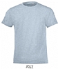 Camiseta Infantil Ajustada Jaspeada Regent - Color Azul Cielo Jaspeado